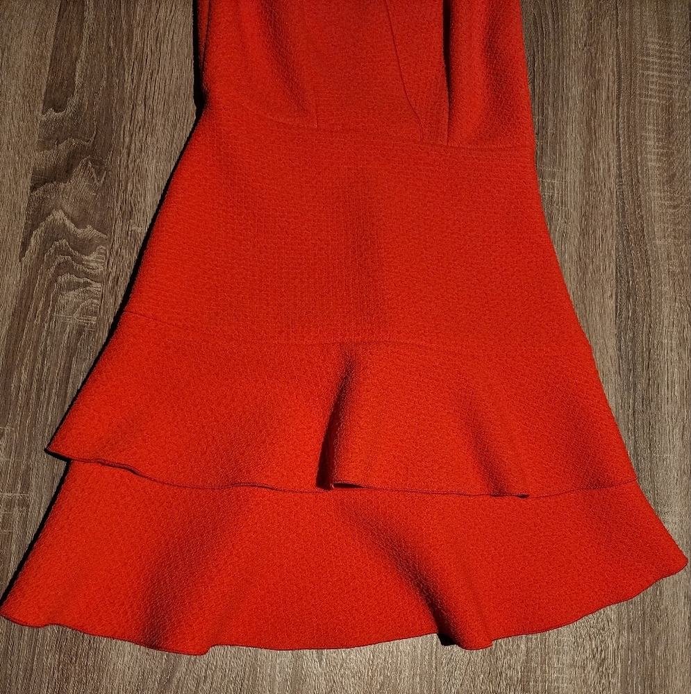 Sandro Red Cocktail Dress Size Small - Picture 4 of 16